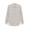 Auralee Airy Wool Check Shirt "Light Blue/Beige"