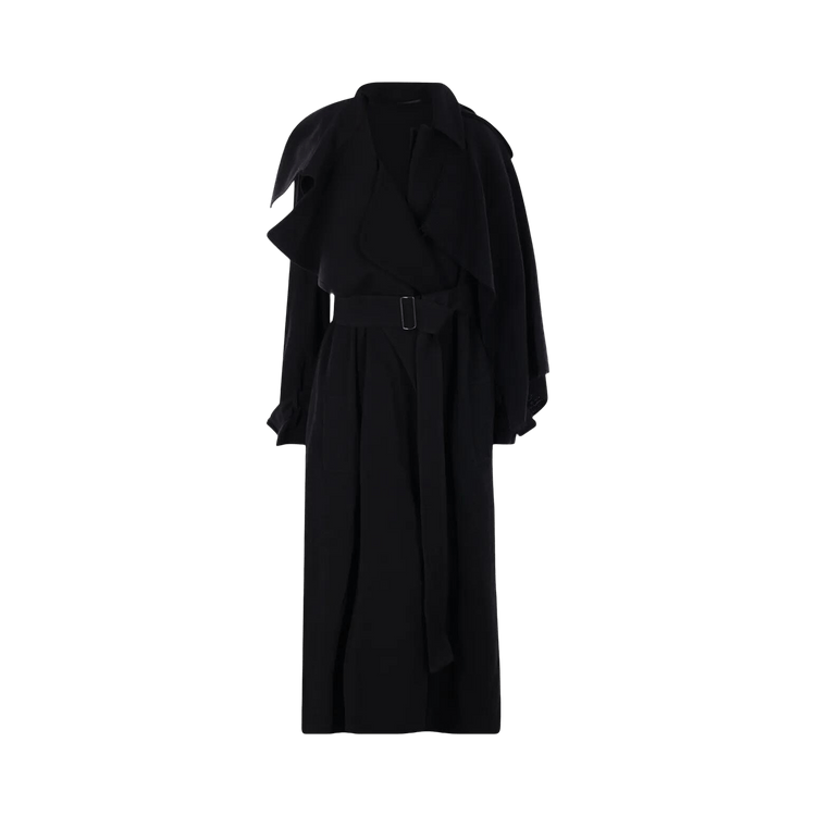Yohji Yamamoto L Draped Coat "Black"