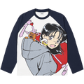 Palace Rear View Raglan Long-Sleeve "Navy/Mutlicolor"