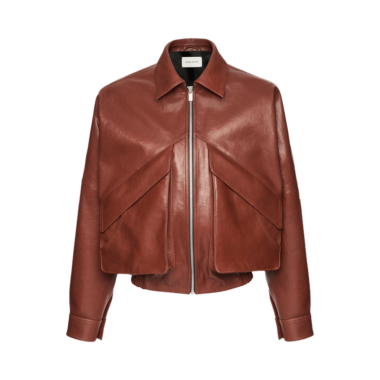 Magda Butrym Leather Jacket "Bordeaux"