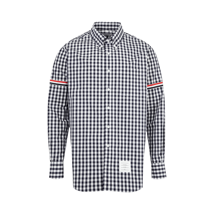 Thom Browne Long-Sleeve Shirt with GG Armband "Navy"