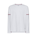 Thom Browne Rugby Fit Long-Sleeve Tee in Cotton Interlock "White"