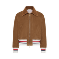 Thom Browne Wale Corduroy Cropped Flight Jacket "Brown"