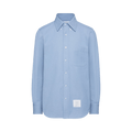 Thom Browne Long-Sleeve BD Shirt with RWB GG Cuffs "Light Blue"