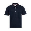 Thom Browne Relaxed Fit Short-Sleeve Polo "Navy"