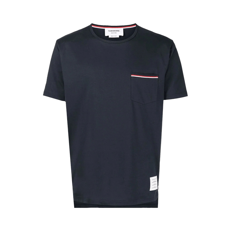 Thom Browne Short-Sleeve Pocket Tee "Navy"