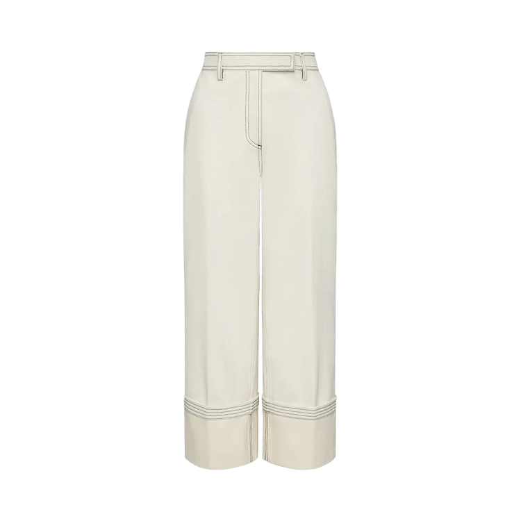 Thom Browne Wide Leg Beltloop Trouser "White"