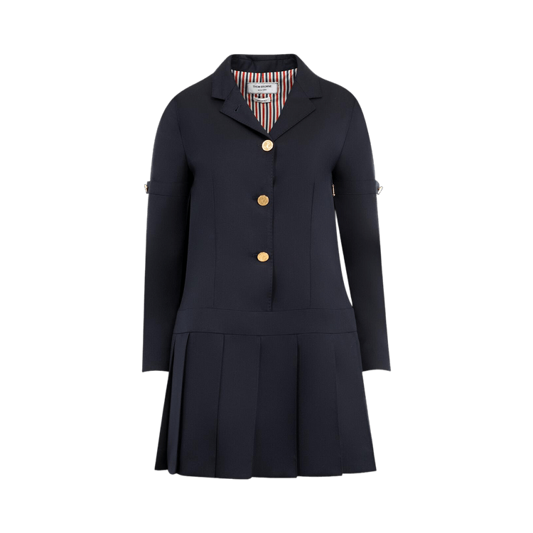 Thom Browne Super 120's Twill Sportcoat Mini Dress 'Navy'