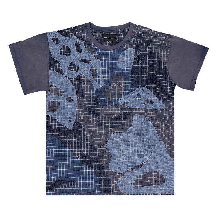 Who Decides War Grid Short-Sleeve T-Shirt "Indigo"
