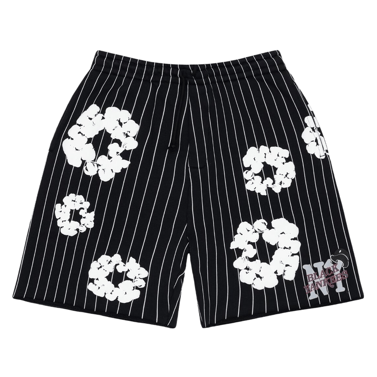 Denim Tears Pinstripe Wreath Sweatshorts "Black"