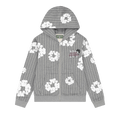 Denim Tears Pinstripe Wreath Zip Hoodie "Grey"