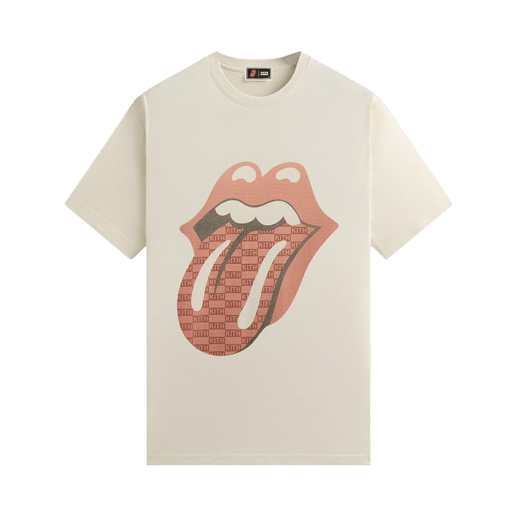 Kith For The Rolling Stones Monogram Tongue Tee "Sandrift"