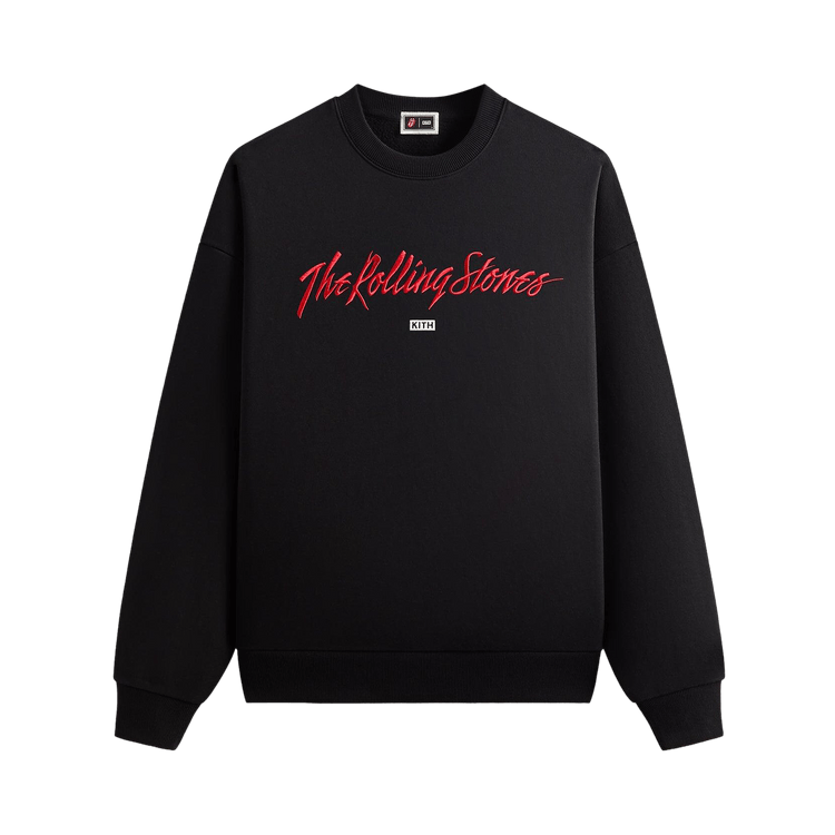Kith For The Rolling Stones Monogram Tongue Nelson Crew "Black"