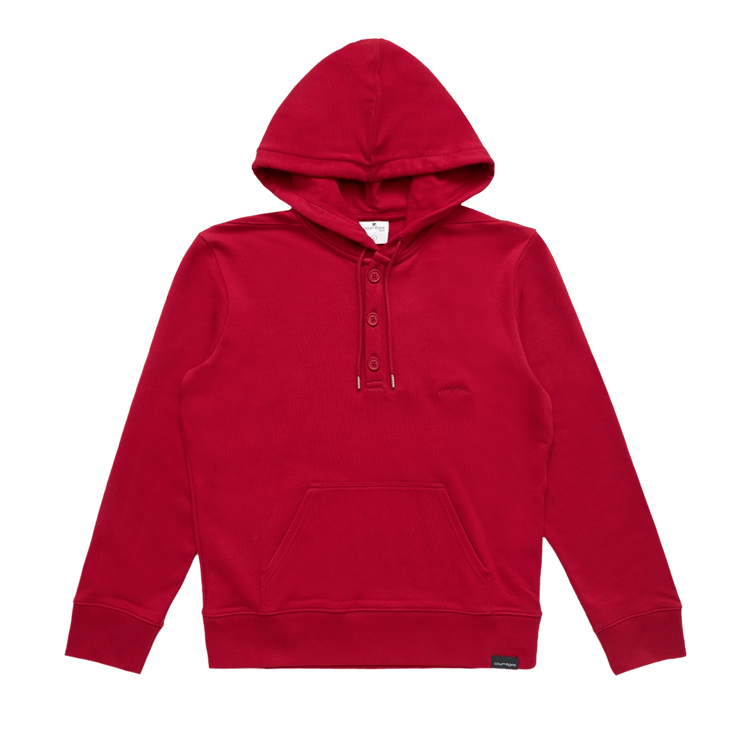 Courrèges Embroidered Snapped Hoodie "Red"