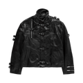 Doublet Buckle Overload Leather Jacket "Black"