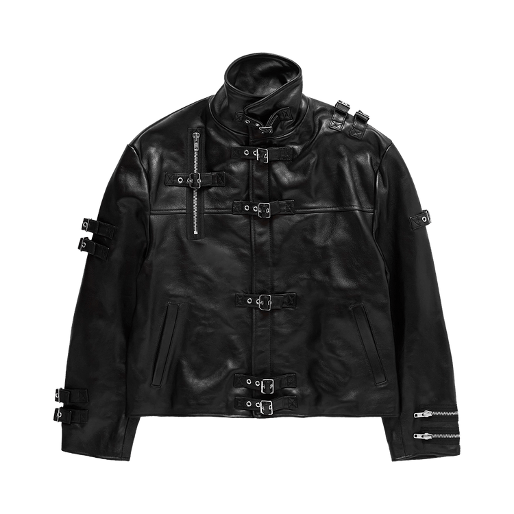 Doublet Buckle Overload Leather Jacket "Black"