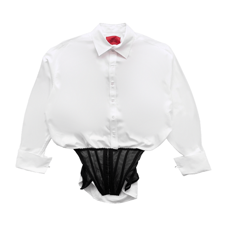 Dilara Findikoglu Corporate Sensitivity Corset Shirt "White"