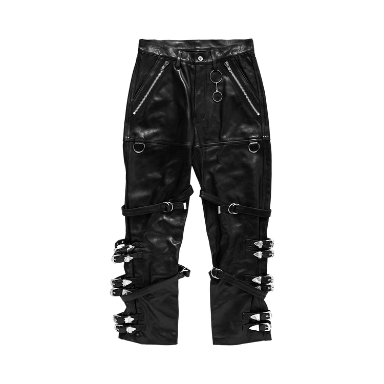 Doublet Buckle Overload Leather Pants "Black"