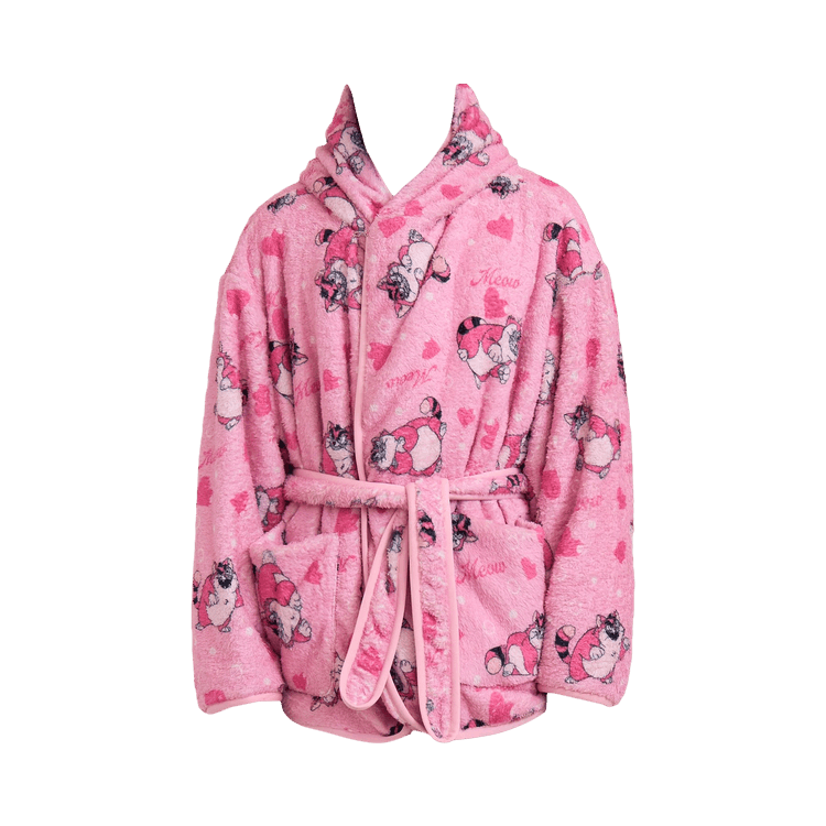 Doublet Cartoon Print Blanket Coat "Pink"