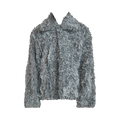 Doublet Sinister Mouth Faux Fur Jacket "Grey"