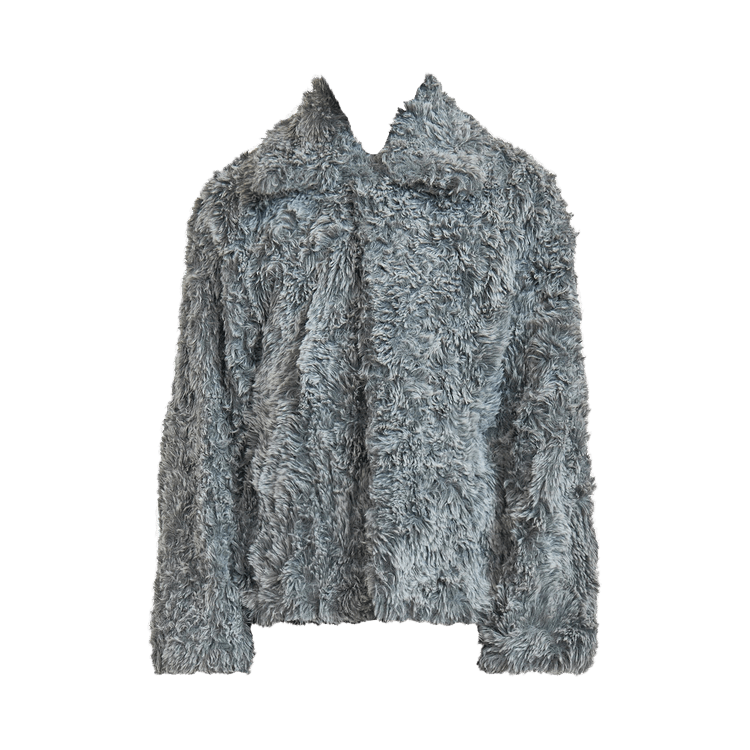Doublet Sinister Mouth Faux Fur Jacket "Grey"