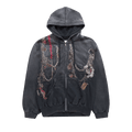 Doublet Embroidered Chain Zip Up Hoodie "Black"
