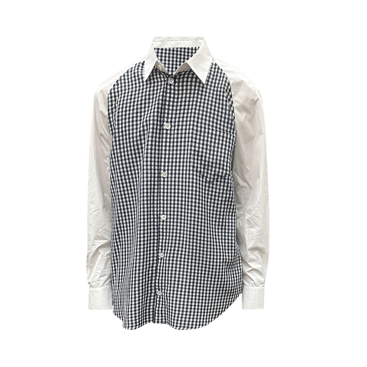 Namacheko Vänern Long-Sleeve Shirt with Gingham Pattern "White"
