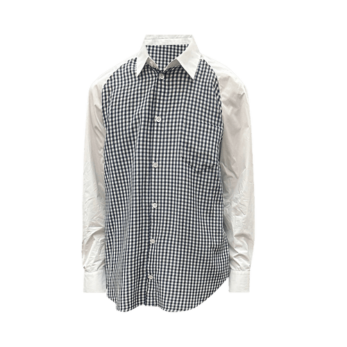 Namacheko Vänern Long-Sleeve Shirt with Gingham Pattern "White"