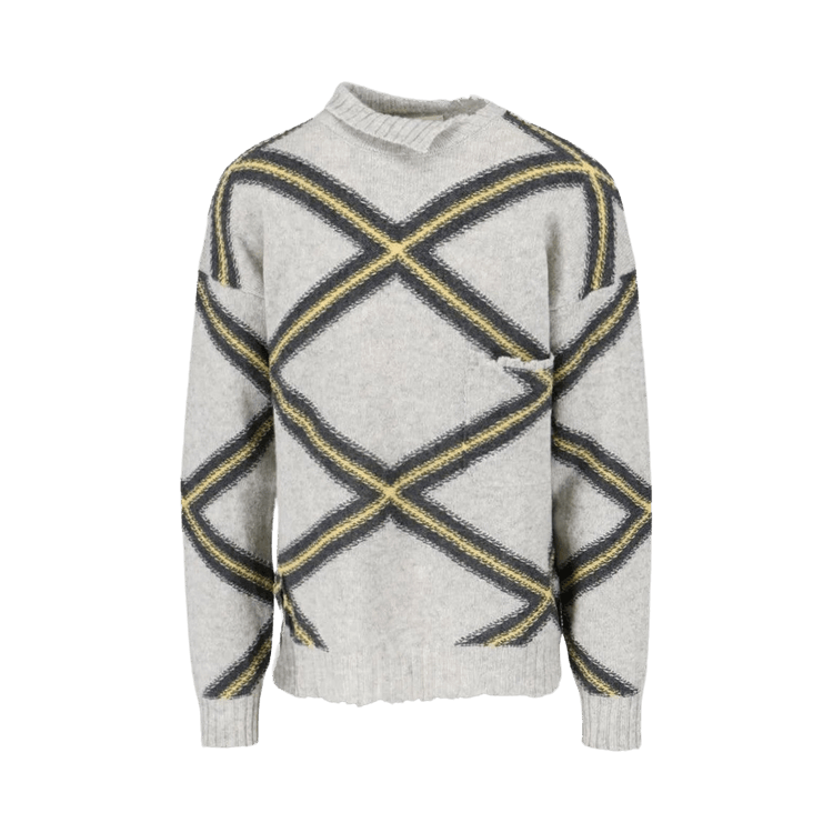 Marni Macro Argyle Roundneck Sweater "Grey"