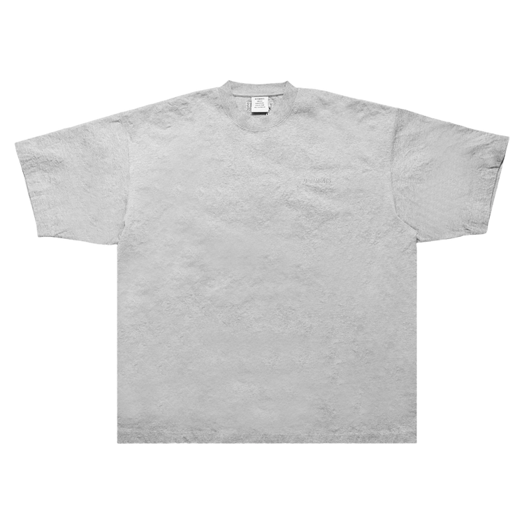 Vetements Metalized Wrinkled Logo Embroidered T-Shirt "Grey"