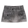 VAQUERA Leather Mini Skirt "Grey"