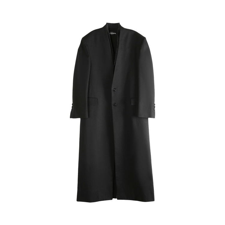 Ann Demeulemeester Stefe High Comfort Collarless Coat "Black"