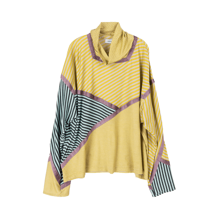 Kiko Kostadinov Raday Short Jersey Top "Lemon/Light Grey"