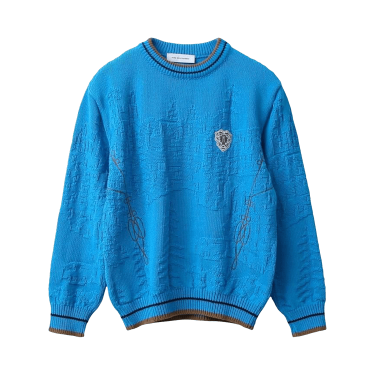 Kiko Kostadinov Fitz Knit Jumper "Cerulean/Russet Brown/Black"