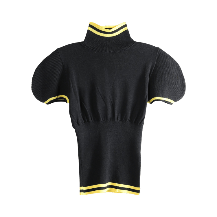 Kiko Kostadinov Simone Knit Top "Ink Black"