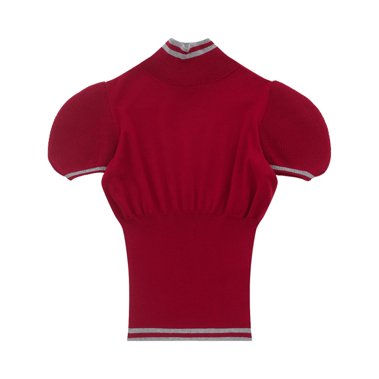 Kiko Kostadinov Simone Knit Top "Cherry Red"