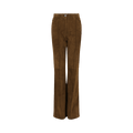 Ferragamo Suede Flared Pants "Brown"