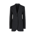 Ferragamo Single-Breasted Wool Blazer "Grey"