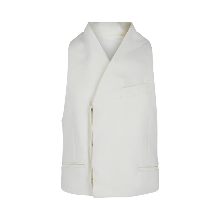 Ferragamo Surplice Vest "White"