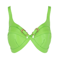Givenchy Crisscross Leather Top "Bright Green"