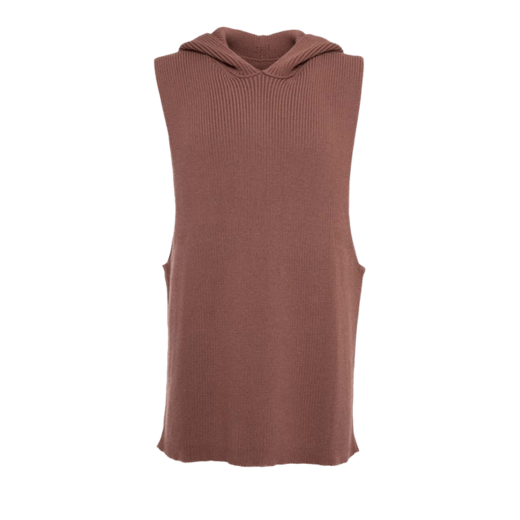 Rick Owens Hooded Tank "Rosewood"