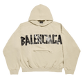 Balenciaga Ripped Pocket Hoodie "Beige"
