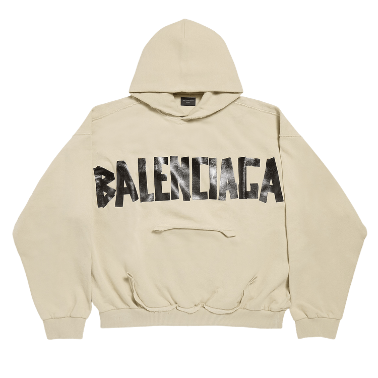 Balenciaga Ripped Pocket Hoodie "Beige"