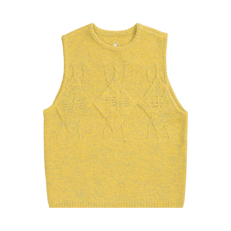 Ader Error Cable Knit Sleeveless Sweater "Yellow"