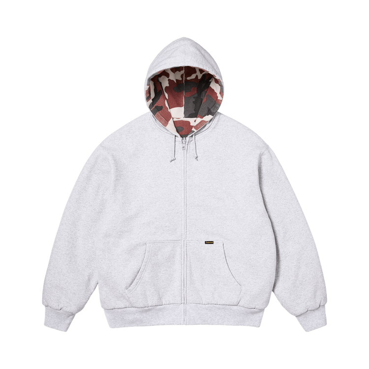Supreme Reversible Work Zip Up Hooded Sweatshirt "Ash Grey"
