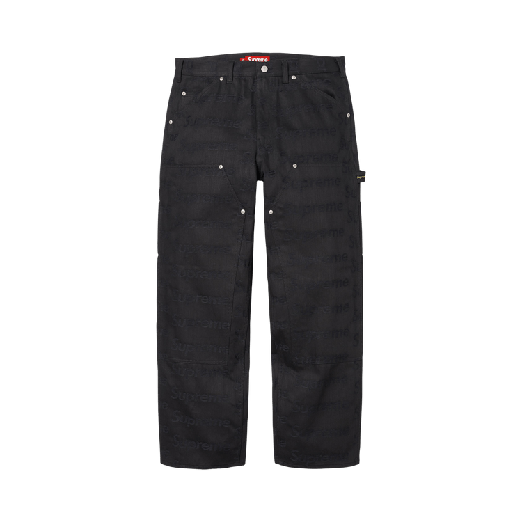 Supreme Jacquard Logos Double Knee Denim Painter Jean "Black"