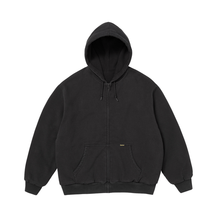 Supreme Reversible Work Zip Up Hooded Sweatshirt "Black"