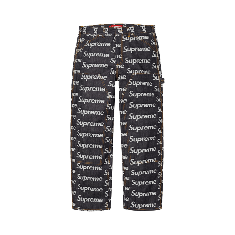 Supreme Jacquard Logos Double Knee Denim Painter Jean "Rigid Indigo"