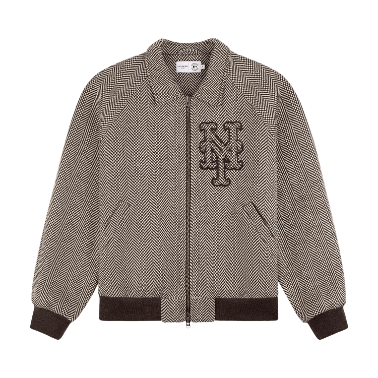 Aimé Leon Dore x New York Mets Wool Varsity Jacket "Brown"