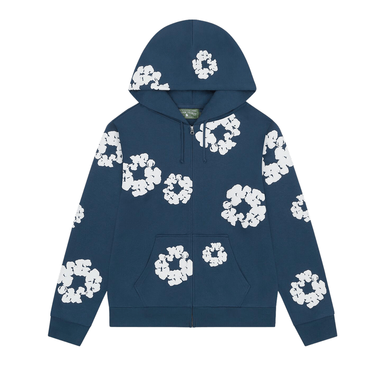 Denim Tears Cotton Wreath Zip Hoodie "Navy"